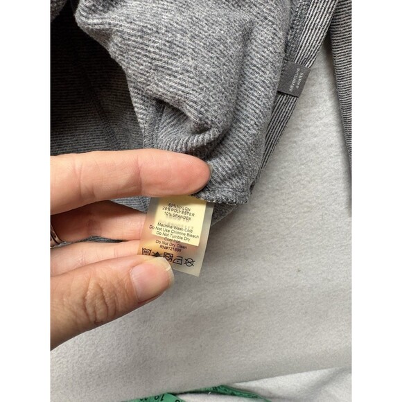 Title Nine Hooded Oversized Sweatshirt Womens Small Pullover Ladies Gray Striped - Picture 3 of 4